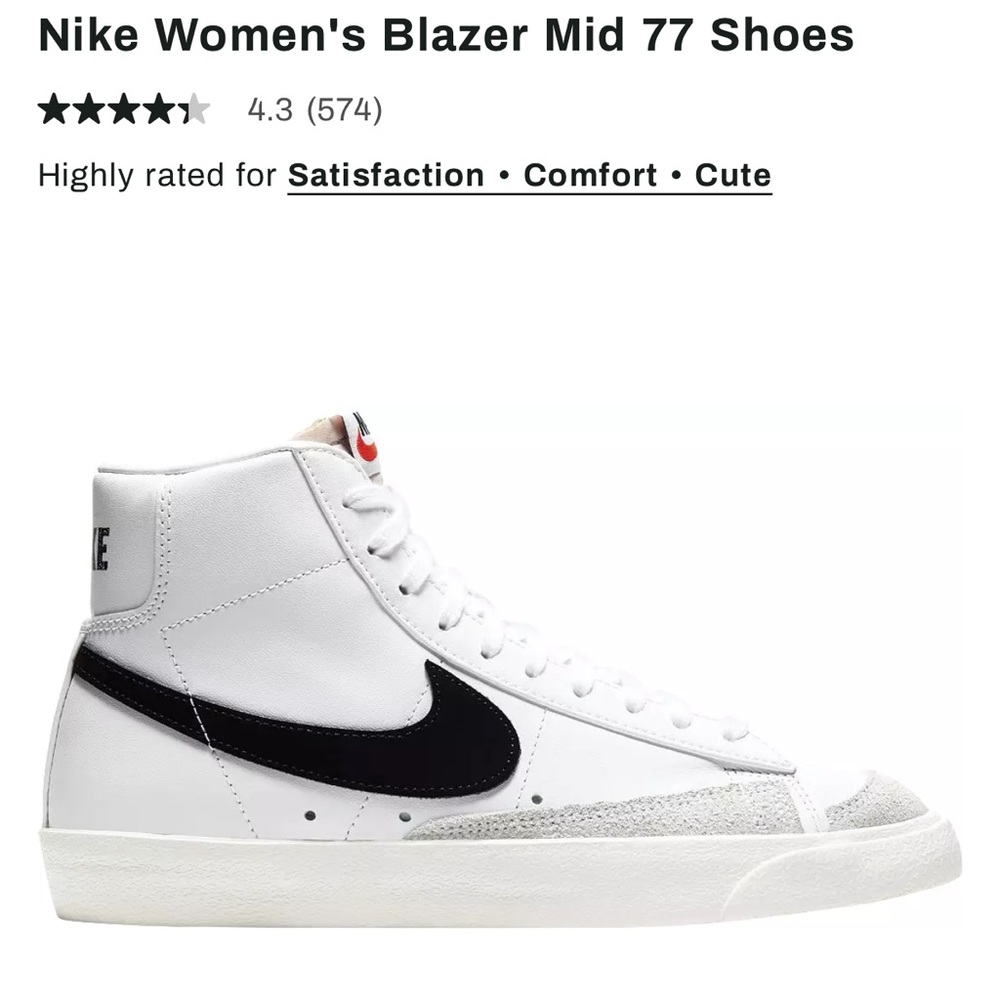 Nike High-Top Sneakers in White, Black, and Pink